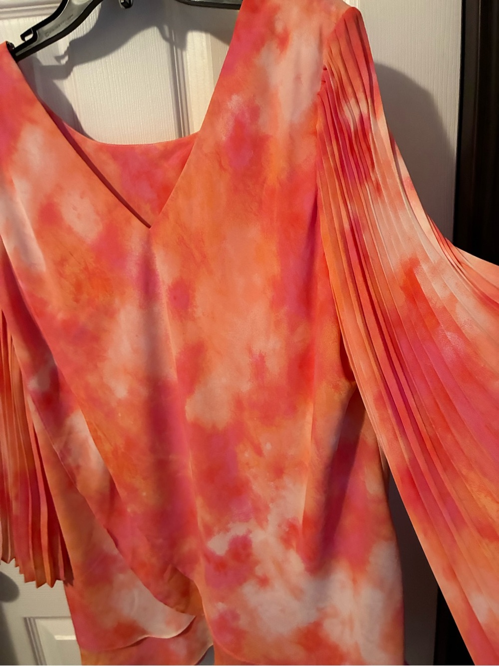 Gorgeous Laurie Felt Los Angeles Size 1X Peachy Flowing Sleeves QVC France!